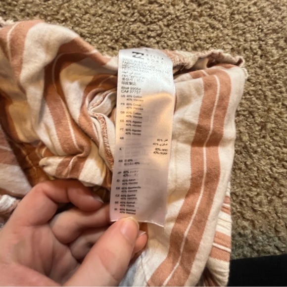 Billabong Stripe Road Trippin' Shorts Drawstring Pockets Lightweight Lounge M - Picture 7 of 9